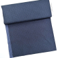 Preview: ST10208 Stoff Webware Baumwolle Meterware dunkelblau mit schwarzem Gittermuster Meterware MODA